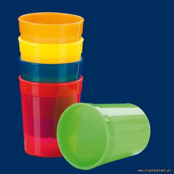 Kubek plastikowy kolorowy PP 0,3l Kubki plastikowe wielokrotnego użytku 0,3 litra