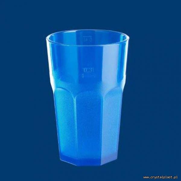 Plastikowa szklanka Caipirinha częściowo mrożona 0,3l SAN - niebieska niebieskie szklanki