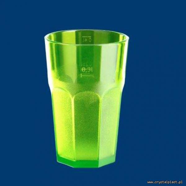 Plastikowa szklanka Caipirinha częściowo mrożona 0,3l SAN - zielona zielone szklanki