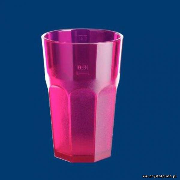 Plastikowa szklanka Caipirinha częściowo mrożona 0,3l SAN - czerwona zcerwone szklanki