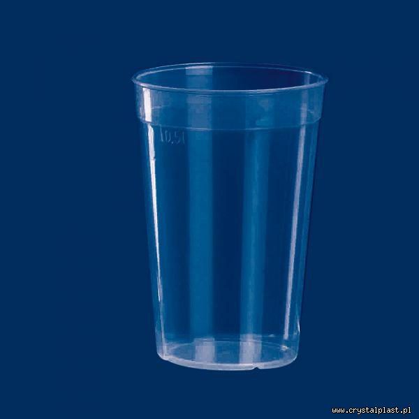 Plastikowy kubek transparentny PP 0,5l pół litra kubki plastikowe transparentne przeźroczyste