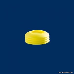 Plastikowa góra i dół 0,3l żółta PE Open Air Cup 0,3 l litra pokrywka pokrywki górna podstawka podstawki dolna do kubków kubka z otworem na słomkę słomka